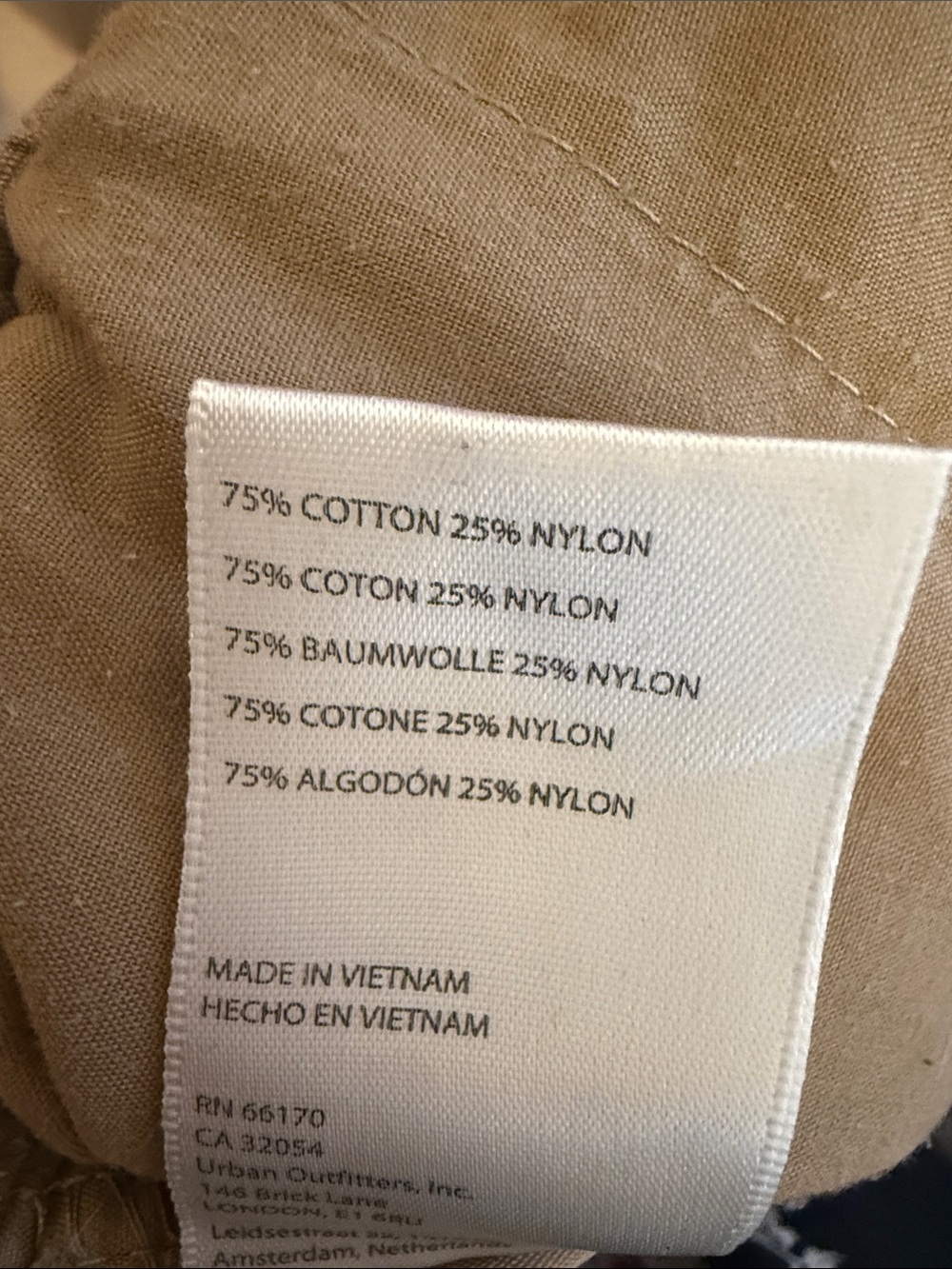 Mars Lowy BDG Medium Tan Cargo Shorts with Elastic Drawstring Waist - Picture 10 of 10